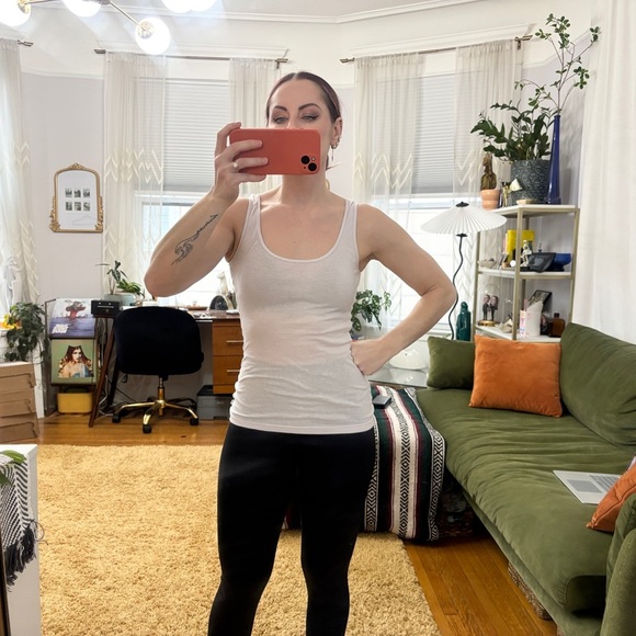 James Perse Soft Pink Ribbed Longline Women's Sleeveless Tank Top - Sz 1 - Picture 4 of 12